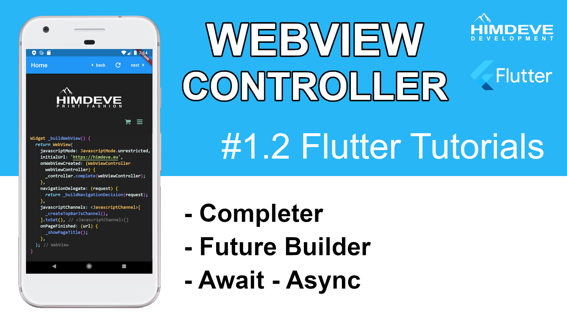 #1_2 Webview Controller Flutter Tutorials