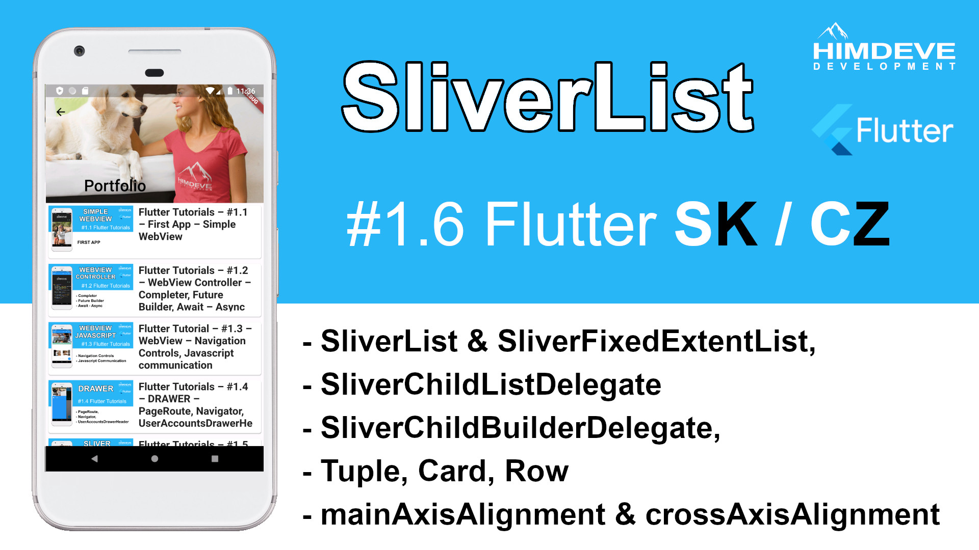 #1_6 SliverList Flutter SK / CZ tutorialy