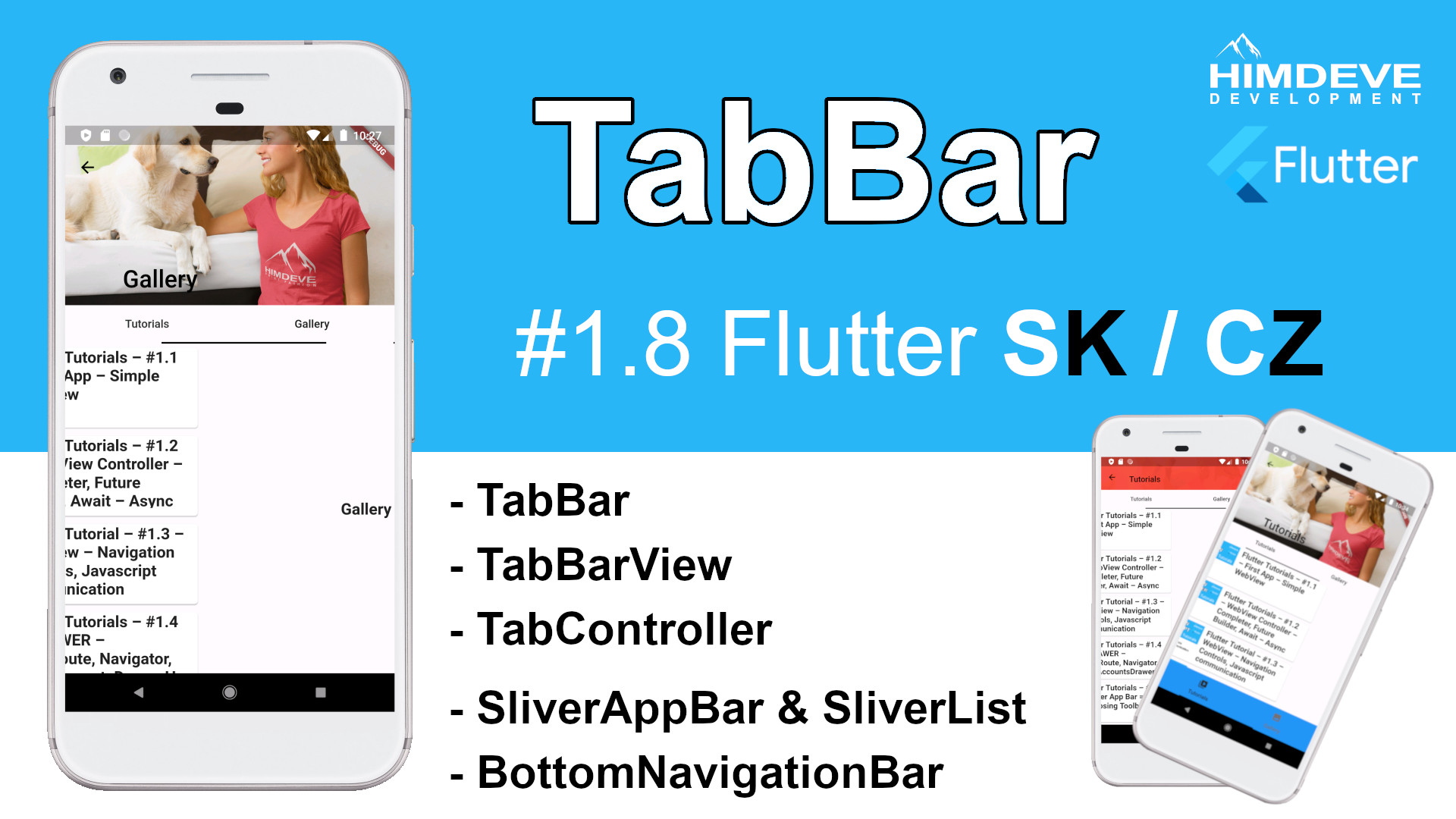 #1_8 TabBar Flutter SK / CZ tutorialy