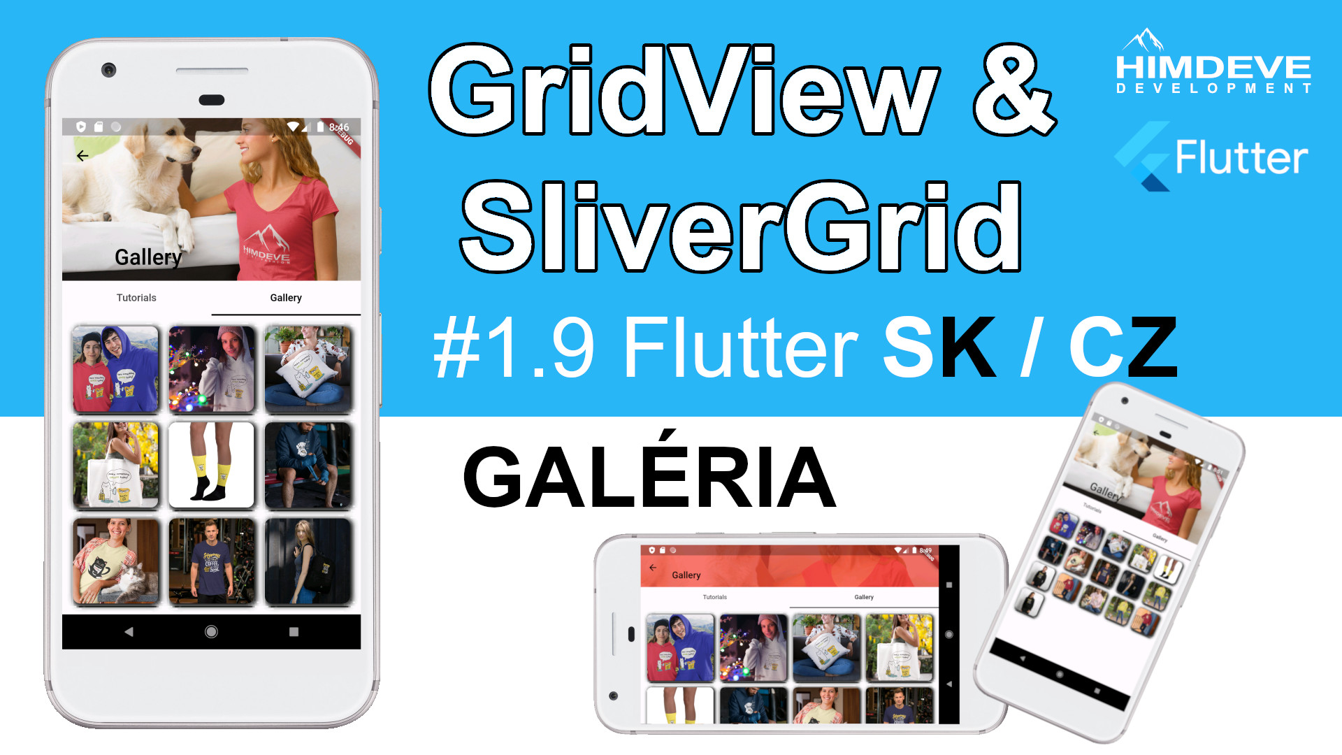 #1_9 GridView & SliverGrid Flutter SK / CZ tutorialy