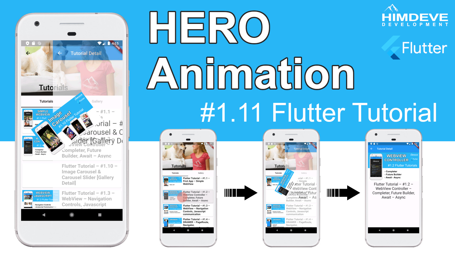 HERO Animation | Page Transition - Flutter Tutorial for Beginners | #